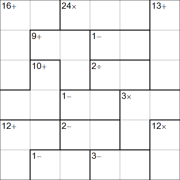 Calcudoku - Fácil