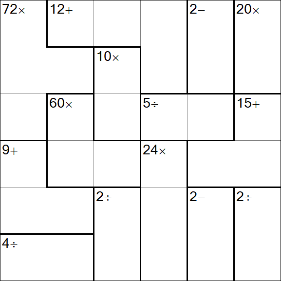 Calcudoku - Fácil