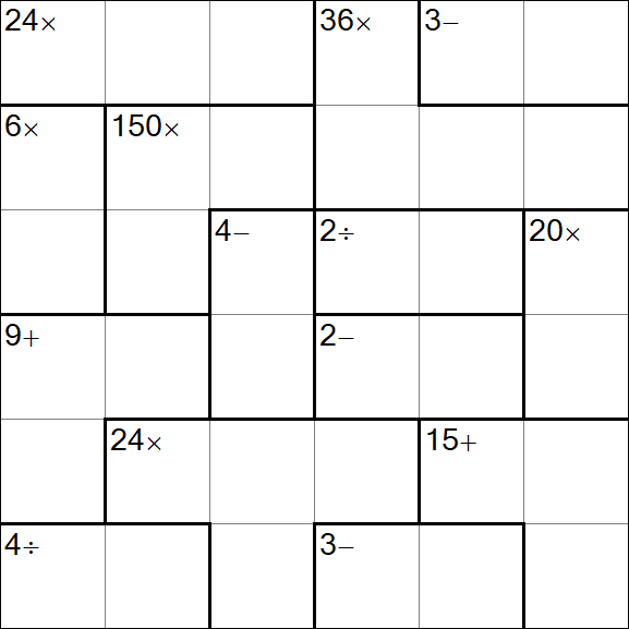 Calcudoku - Fácil