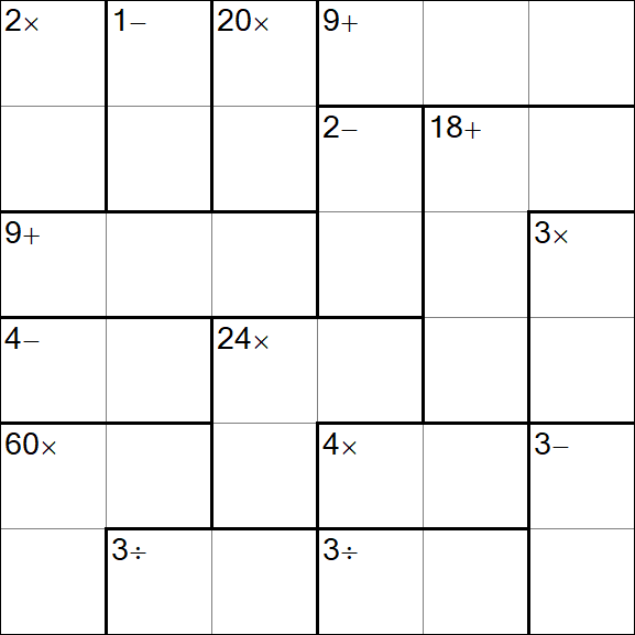 Calcudoku - Fácil