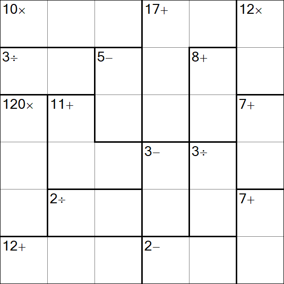 Calcudoku - Einfach