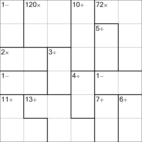 Calcudoku - Einfach