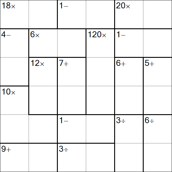 Calcudoku - Einfach