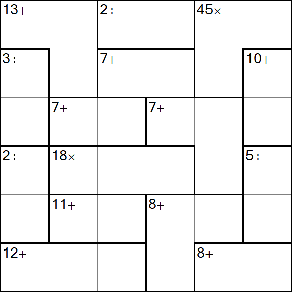 Calcudoku - Einfach