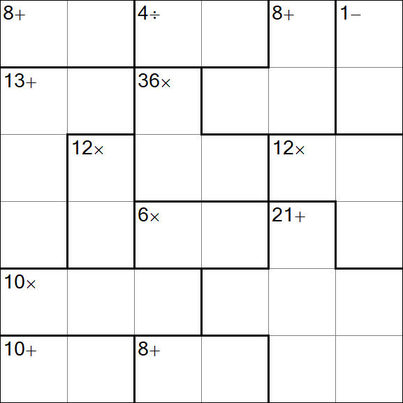 Calcudoku - Einfach