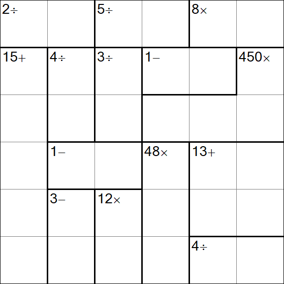 Calcudoku - Einfach