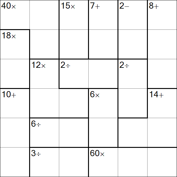 Calcudoku - Easy