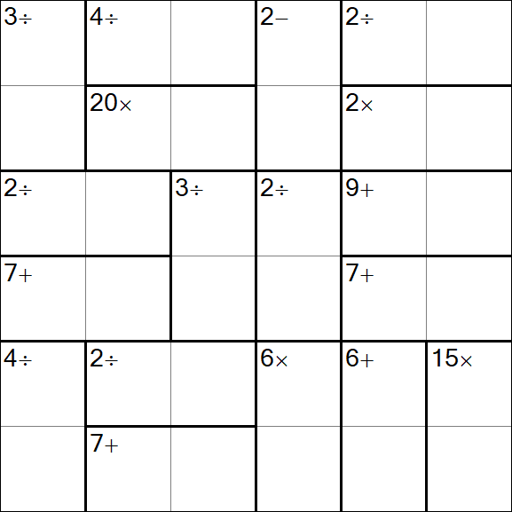 Calcudoku - Einfach