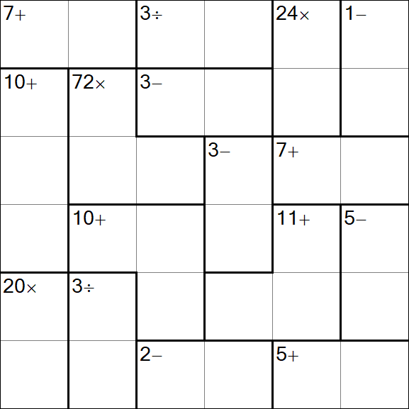 Calcudoku - Einfach