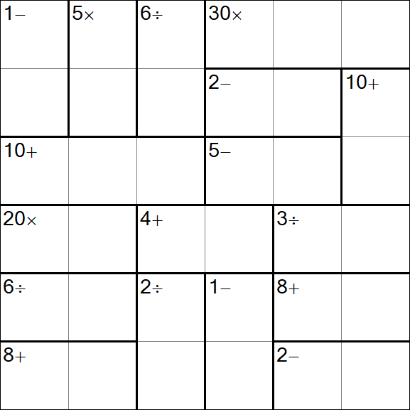 Calcudoku - Easy