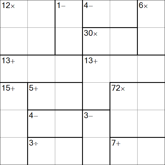 Calcudoku - Fácil