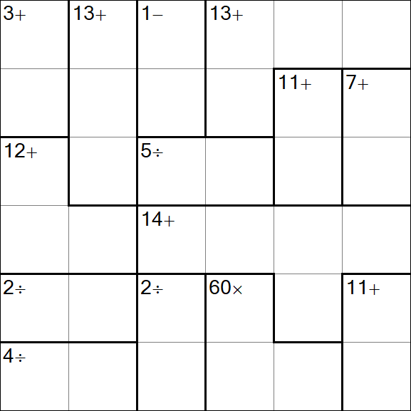 Calcudoku - Fácil
