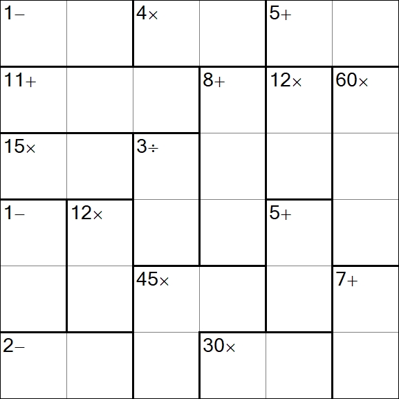 Calcudoku - Fácil