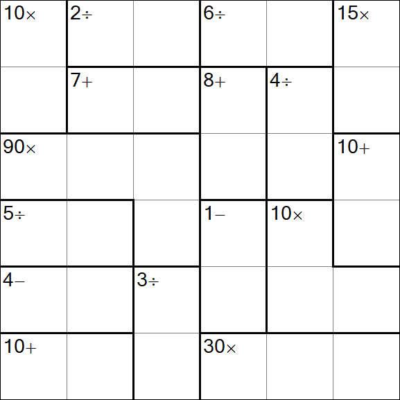 Calcudoku - Fácil
