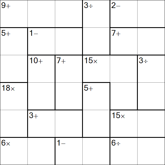Calcudoku - Fácil