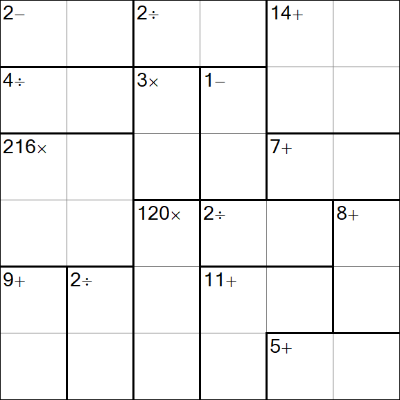 Calcudoku - Fácil