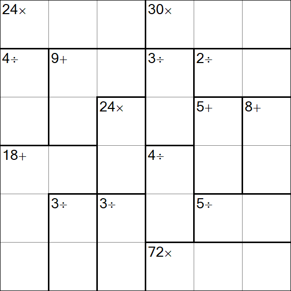 Calcudoku - Fácil