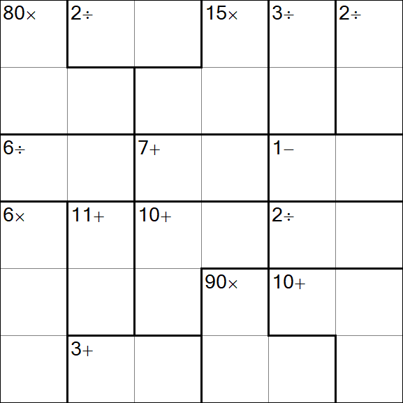 Calcudoku - Fácil