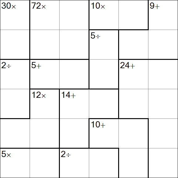 Calcudoku - Fácil