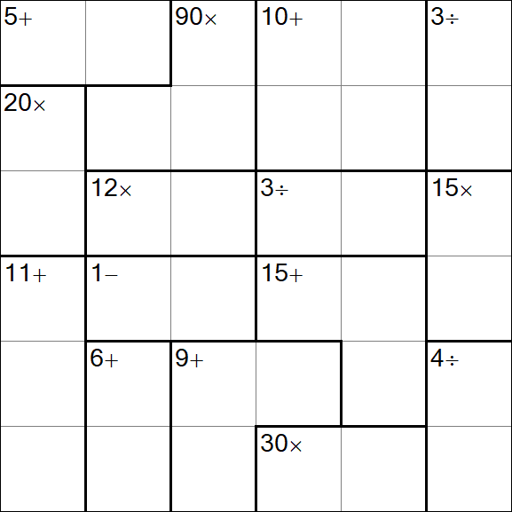 Calcudoku - Fácil