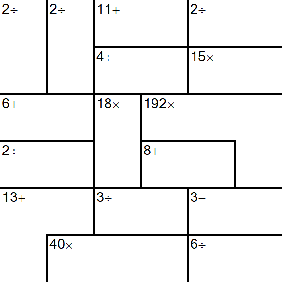 Calcudoku - Fácil