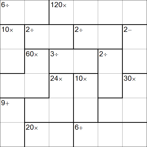 Calcudoku - Fácil