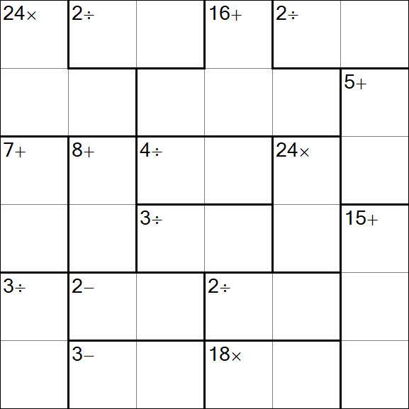 Calcudoku - Fácil