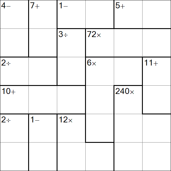 Calcudoku - Simple