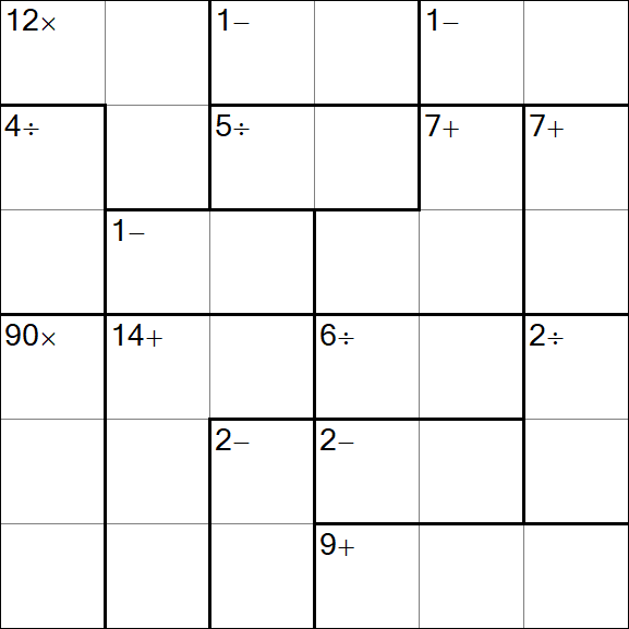 Calcudoku - Easy