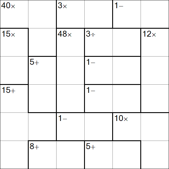Calcudoku - Simple