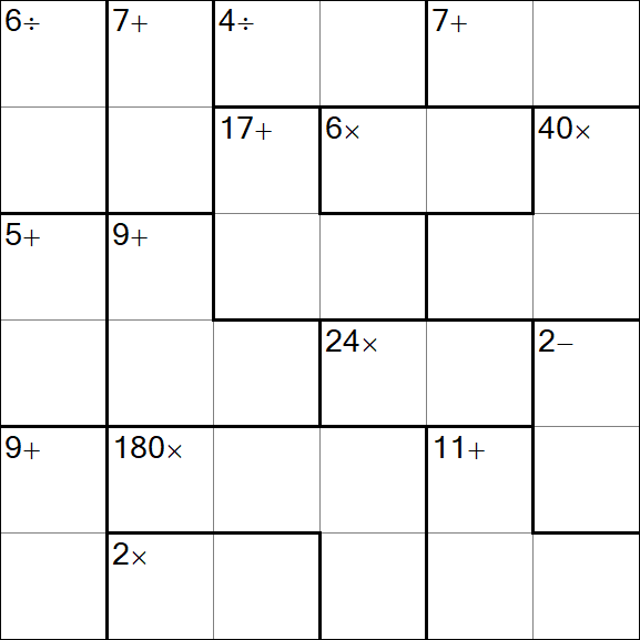Calcudoku - Easy