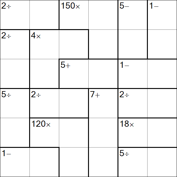 Calcudoku - Fácil