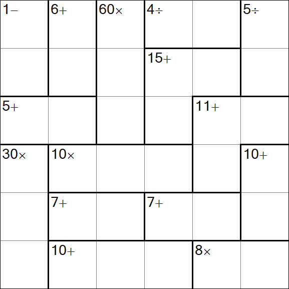 Calcudoku - Fácil