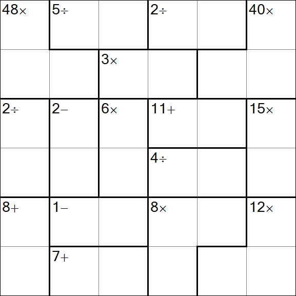 Calcudoku - Fácil