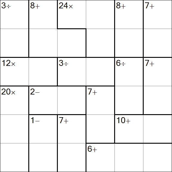 Calcudoku - Fácil
