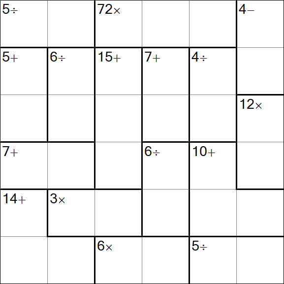 Calcudoku - Fácil