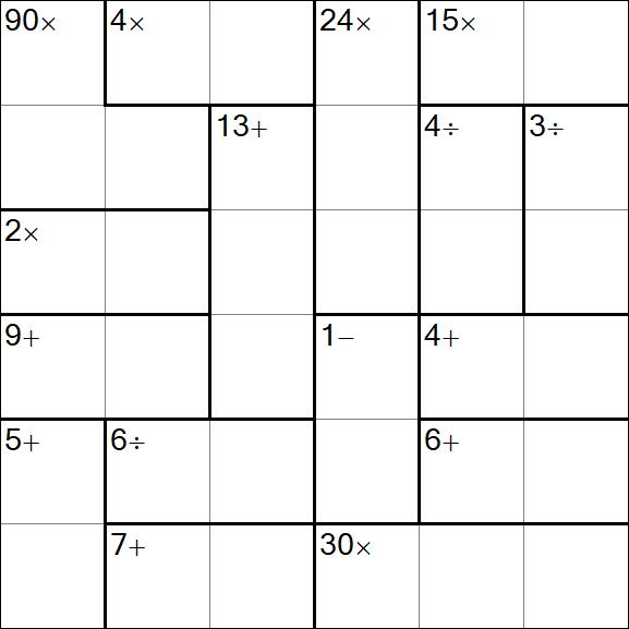 Calcudoku - Fácil
