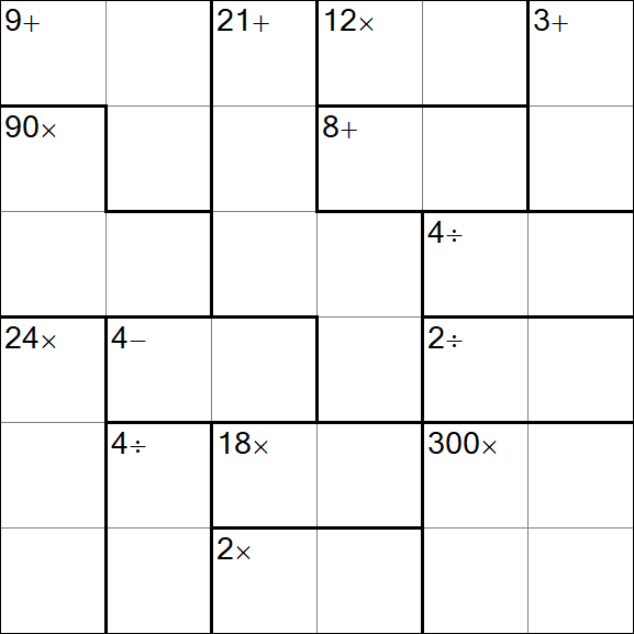 Calcudoku - Easy