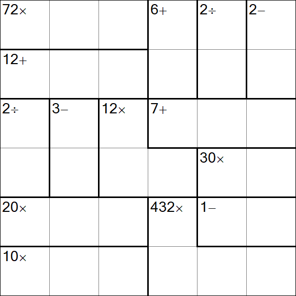 Calcudoku - Fácil