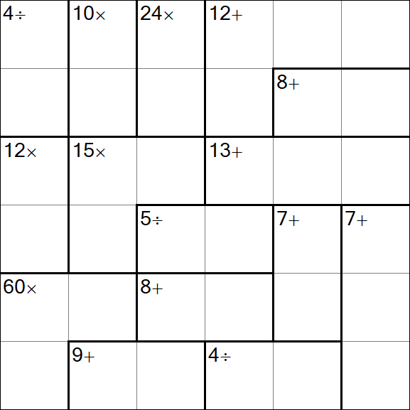 Calcudoku - Fácil