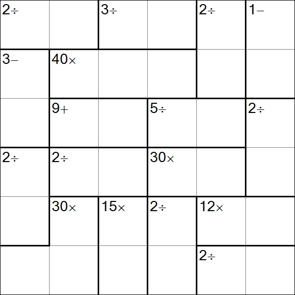 Calcudoku - Easy