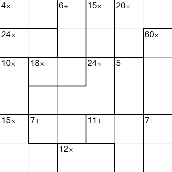 Calcudoku - Fácil