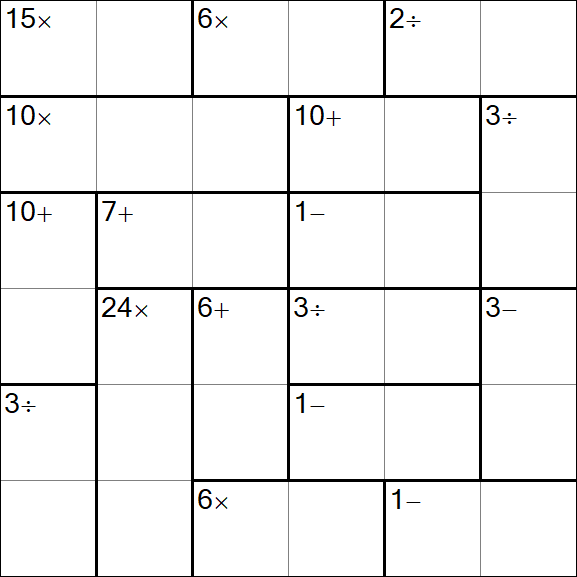 Calcudoku - Fácil