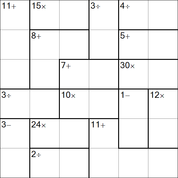 Calcudoku - Fácil