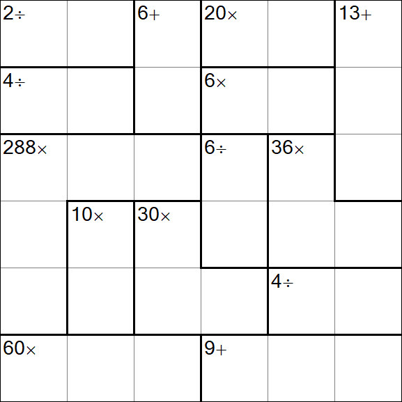 Calcudoku - Fácil
