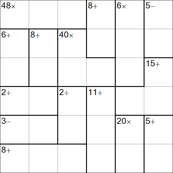 Calcudoku - Einfach