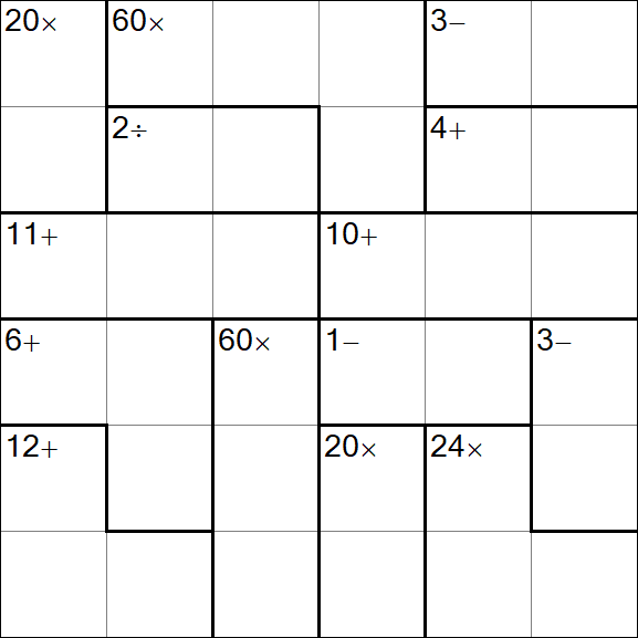 Calcudoku - Einfach