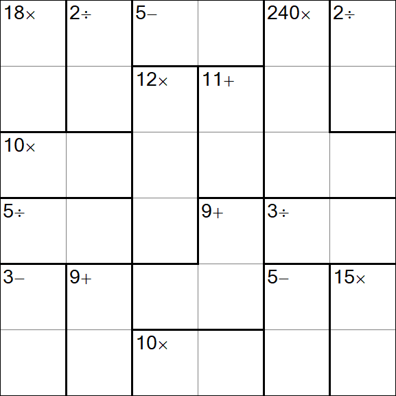 Calcudoku - Einfach