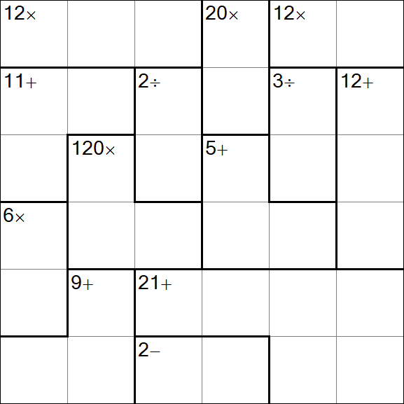Calcudoku - Einfach