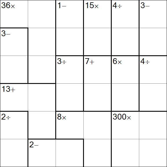 Calcudoku - Einfach
